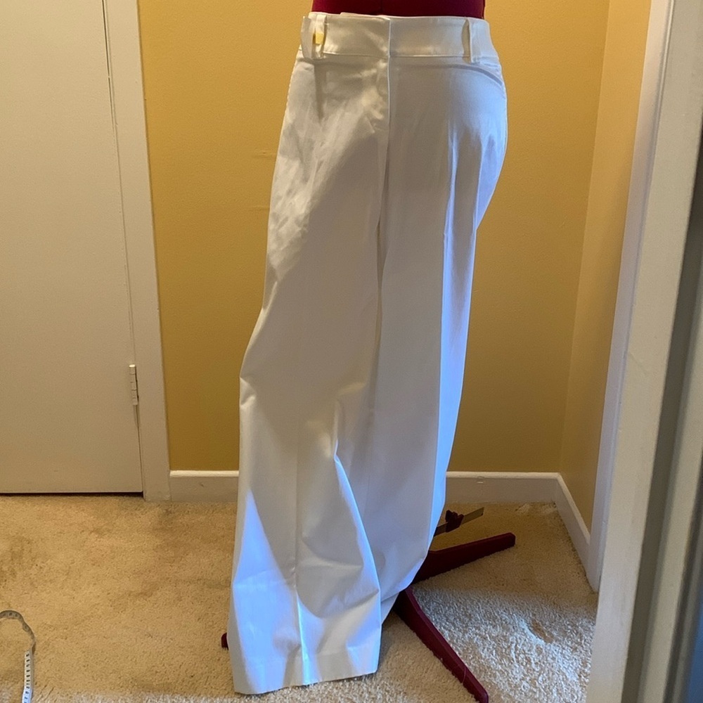 Women’s wide leg trousers with a sheen finish
